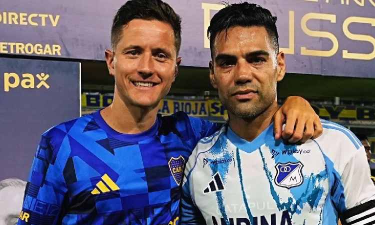 Falcao se reencontró con un viejo amigo en La Bombonera