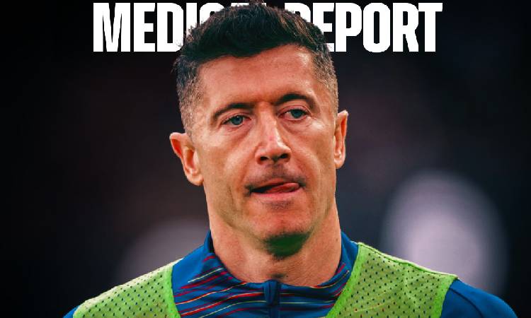Lewandowski es baja con el Barcelona debido a una fractura