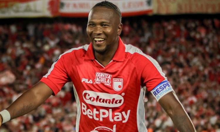 Rodallega y su bronca tras empate de Santa Fe ante Corinthians