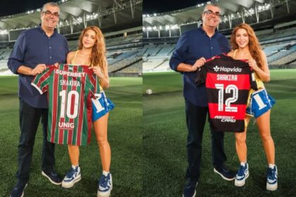 Shakira sorprendió con camisetas de Flamengo y Fluminense