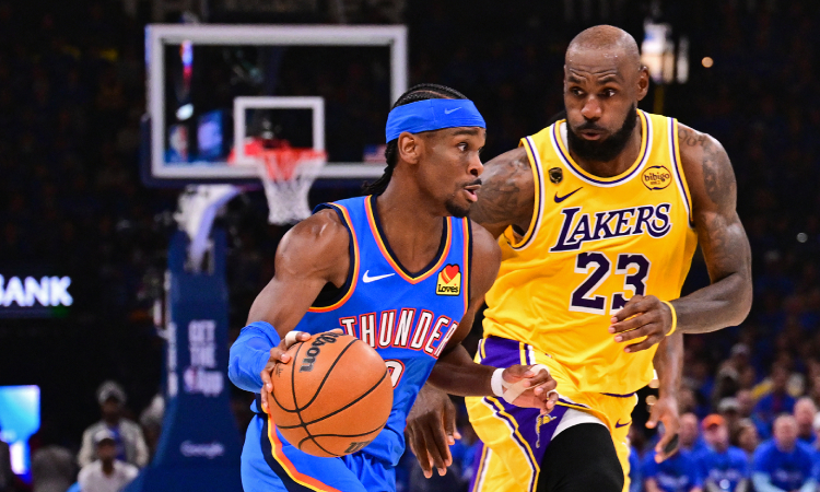 Thunder bajan de la nube a Lakers y Pistons rompen mala racha ante Cavs