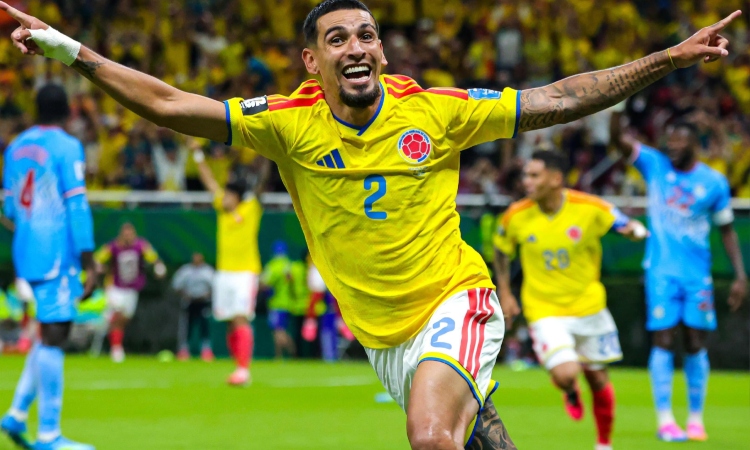 Daniel Muñoz entra al top de goleadores de Colombia en Mundiales