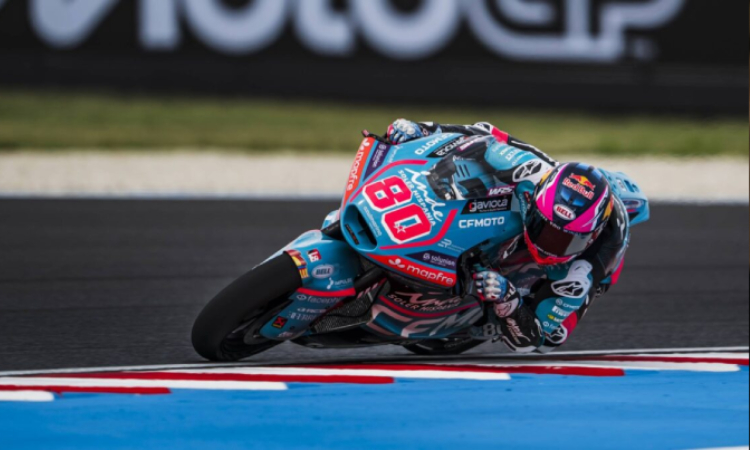 David Alonso terminó cuarto en el GP de Hungría de Moto2
