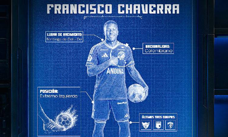 Millonarios confirmó a Francisco Chaverra como nuevo refuerzo